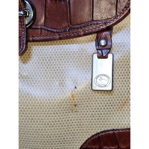 Vintage Dooney & Bourke Women's Brown Croc Embossed Leather Backpack Sz M 2560 - Picture 4 of 16